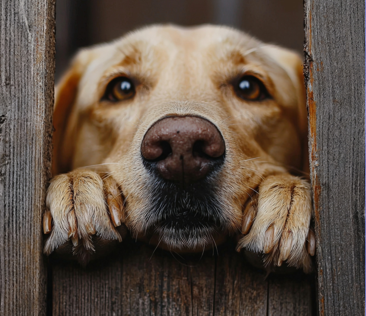 Golden retriever close-up portrait