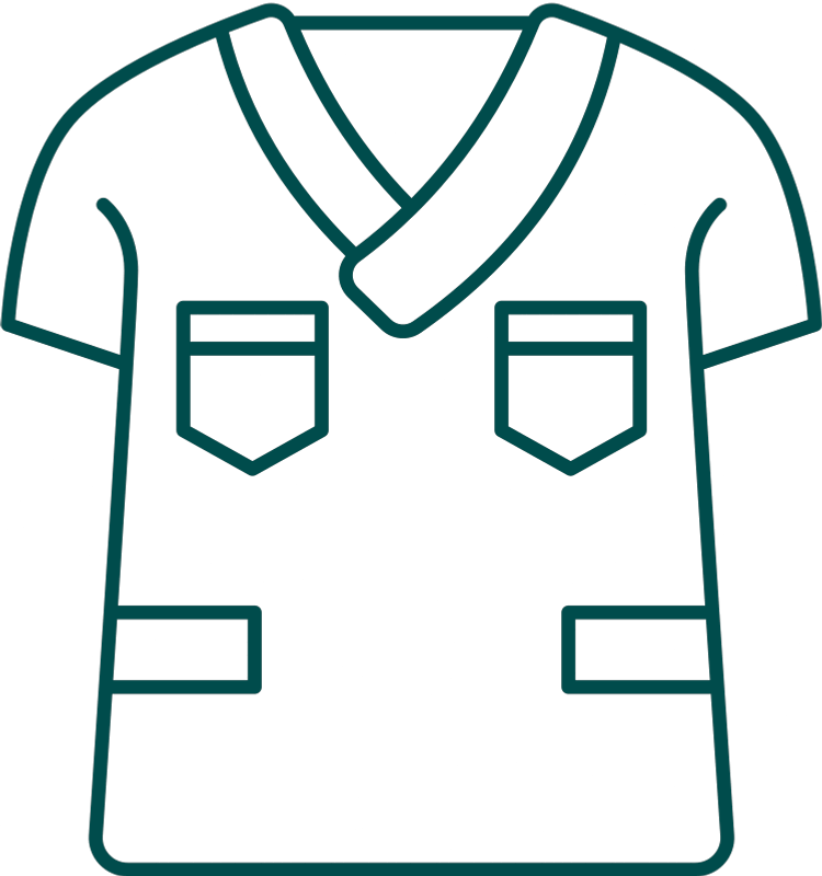 Medical scrubs icon